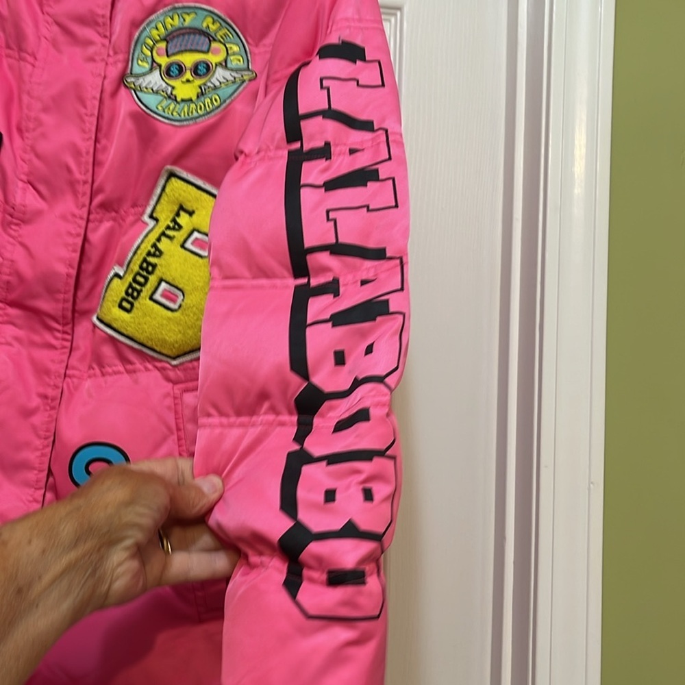 Pink Patchwork Women's Jacket - Picture 4 of 14